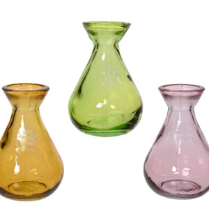 Vasen Set in Gelb Grün Rosa