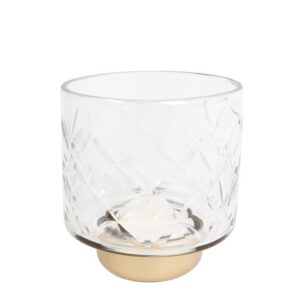 Kristallglas auf Goldfuß