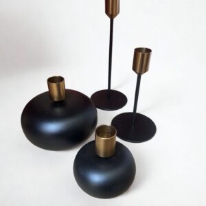 Kerzenleuchter schwarz/gold