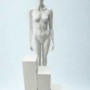 Stele Säule Weiß Matt Podest