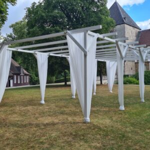 Pergola Hochzeit Freie Trauung mieten - Schmuecker Dekoration