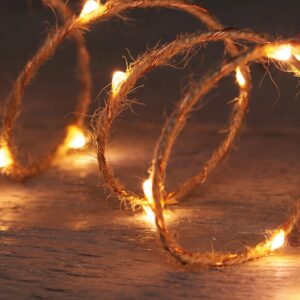 Drahtlicht / Jute Betterie